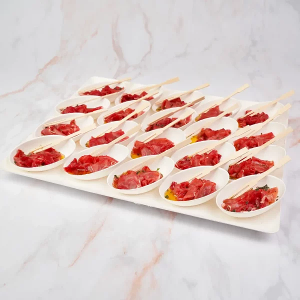 Plateau de 20 mini carpaccios de bœuf au basilic